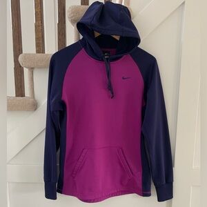 Nike Therma-Fit Purple and Navy Hoodie Size M